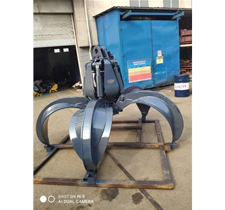 excavator grab stone grapple scrap metal claws orange peel Grapple